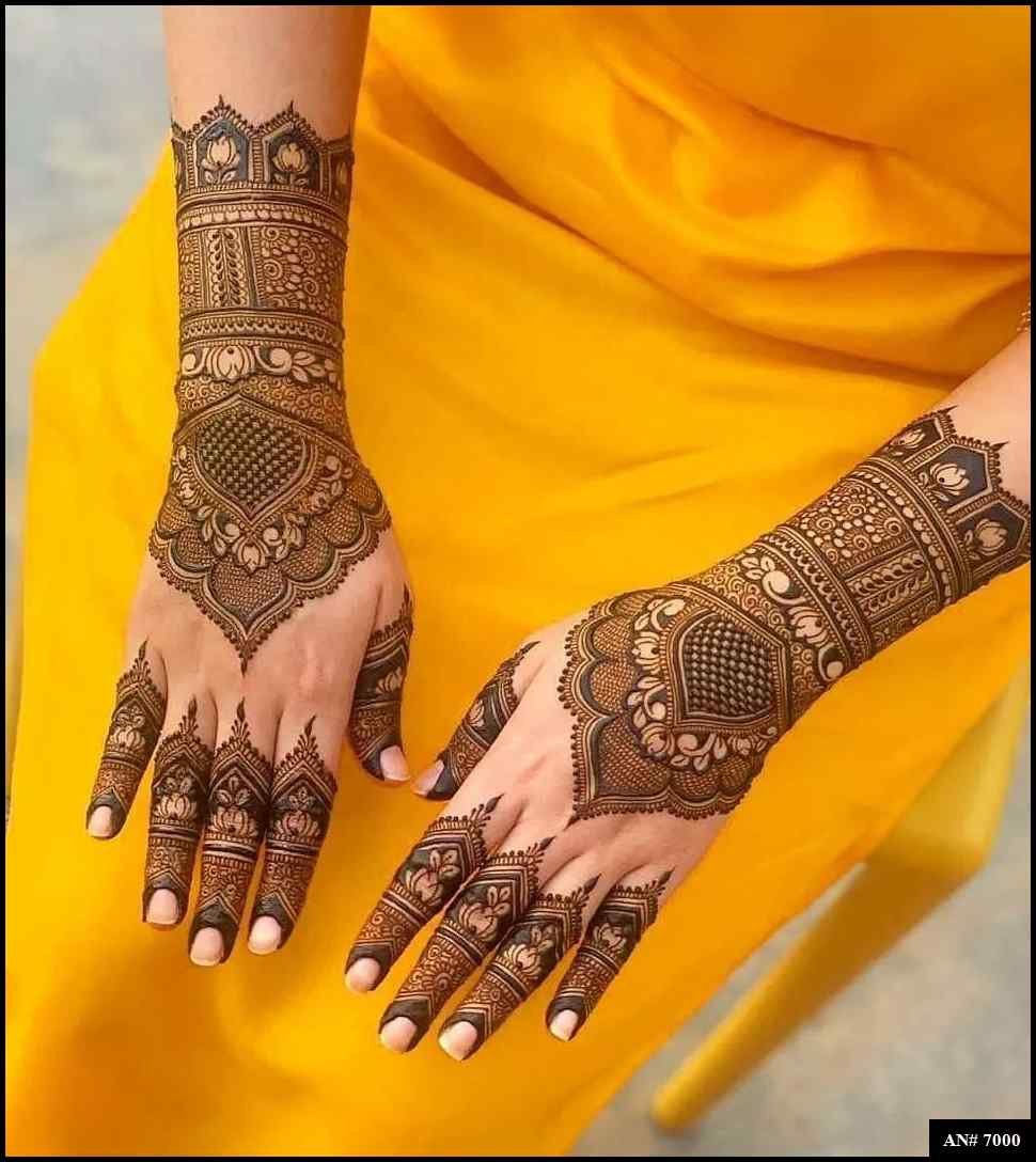 Easy Front Hand,Simple Mehndi Design AN 7000