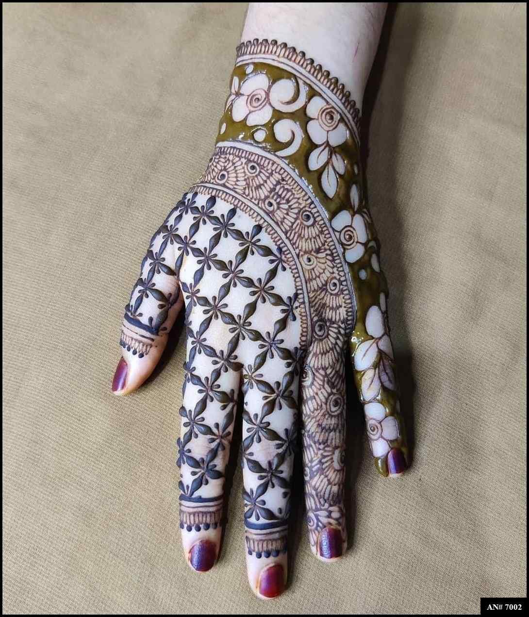 Easy Front Hand,Simple Mehndi Design AN 7002
