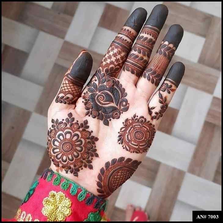 Easy Front Hand,Simple Mehndi Design AN 7003