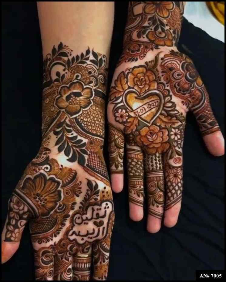Easy Front Hand,Simple Mehndi Design AN 7005