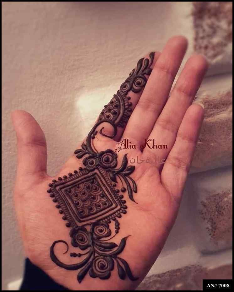 Easy Front Hand,Simple Mehndi Design AN 7008
