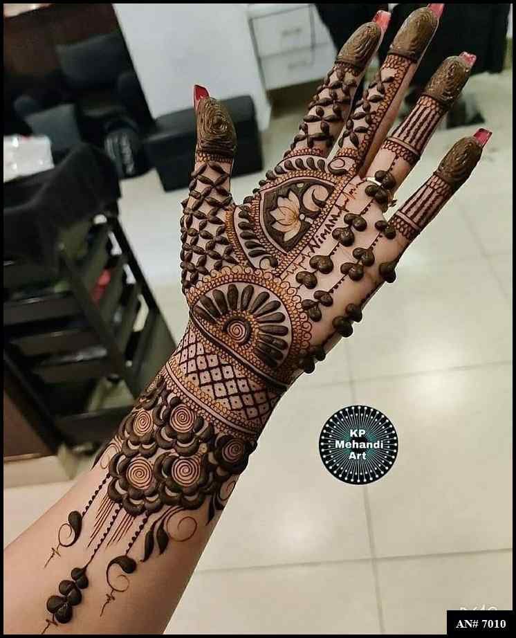 Easy Front Hand,Simple Mehndi Design AN 7010