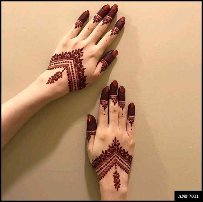 Easy Front Hand,Simple Mehndi Design AN 7011
