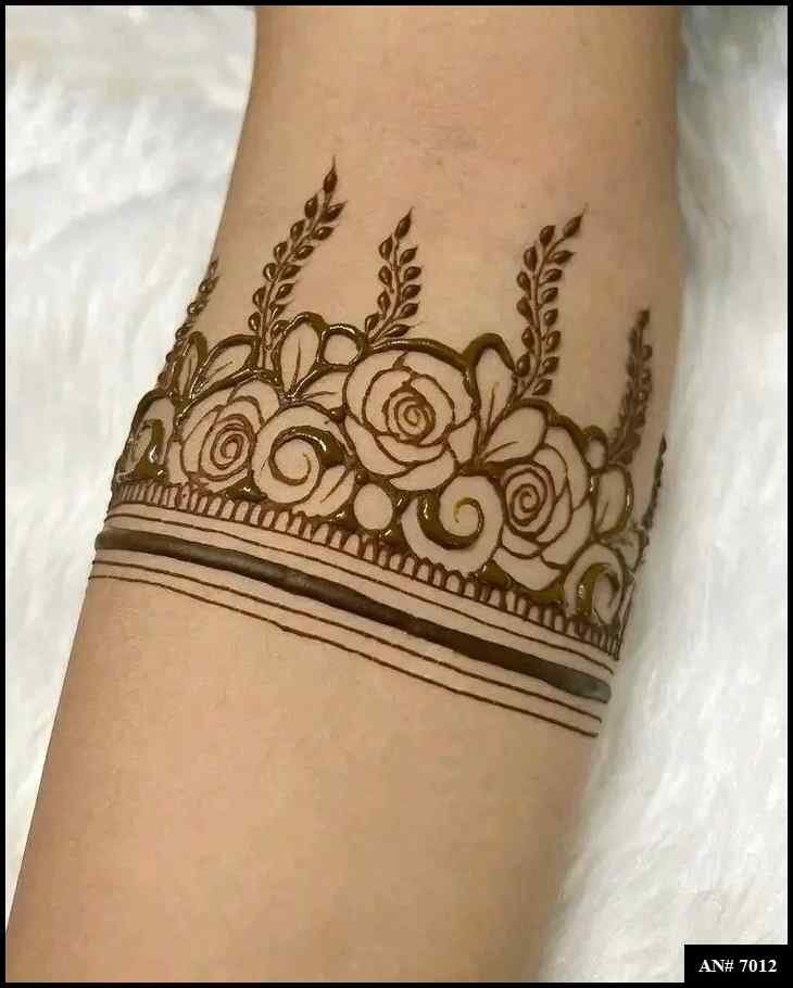 Easy Front Hand,Simple Mehndi Design AN 7012