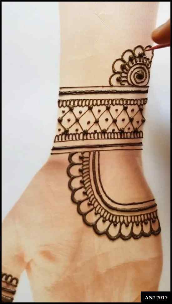 Easy Front Hand,Simple Mehndi Design AN 7017