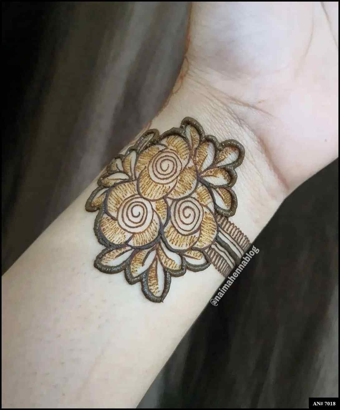 Easy Front Hand,Simple Mehndi Design AN 7018