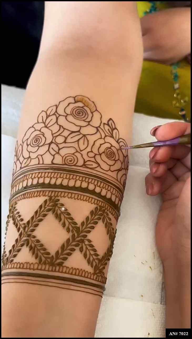 Easy Front Hand,Simple Mehndi Design AN 7022