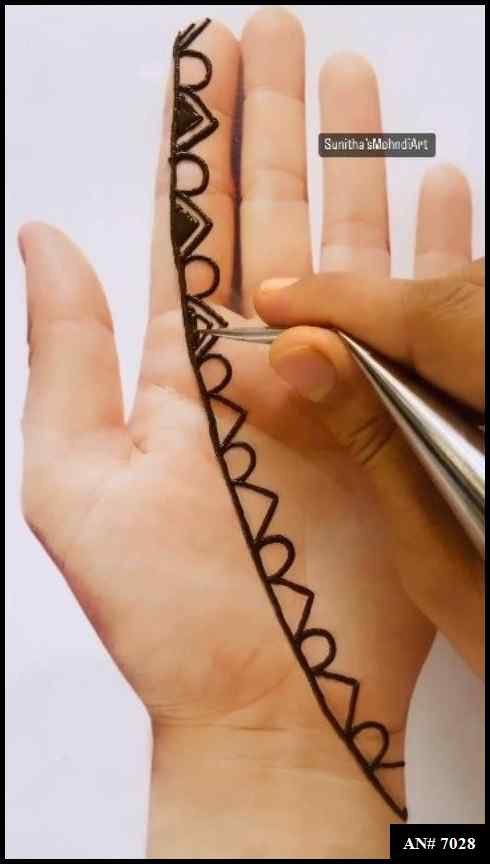 Easy Front Hand,Simple Mehndi Design AN 7028