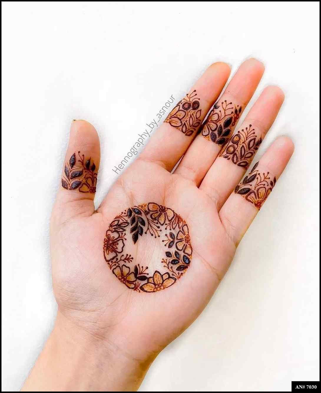 Easy Front Hand,Simple Mehndi Design AN 7030