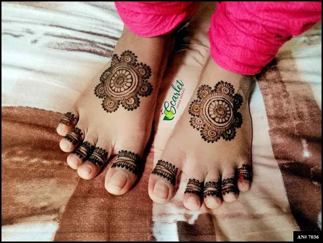 Feet Mehndi Design AN 7036
