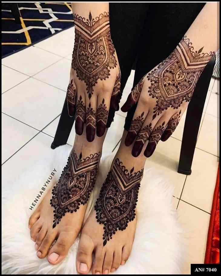 Feet Mehndi Design [AN 7040]