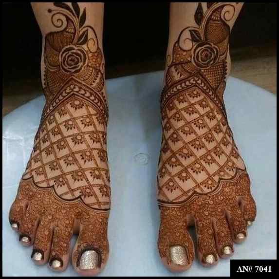 Feet Mehndi Design AN 7041
