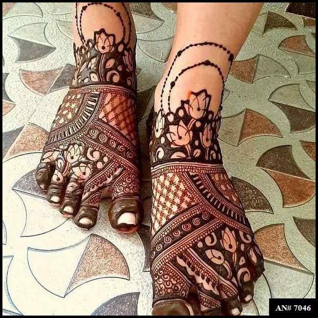 Feet Mehndi Design [AN 7046]