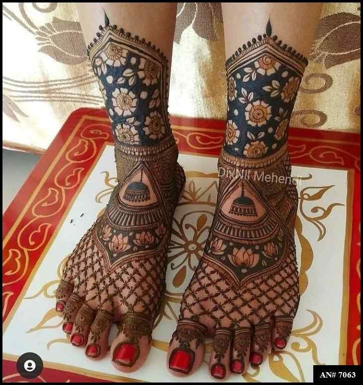 Feet Mehndi Design AN 7063