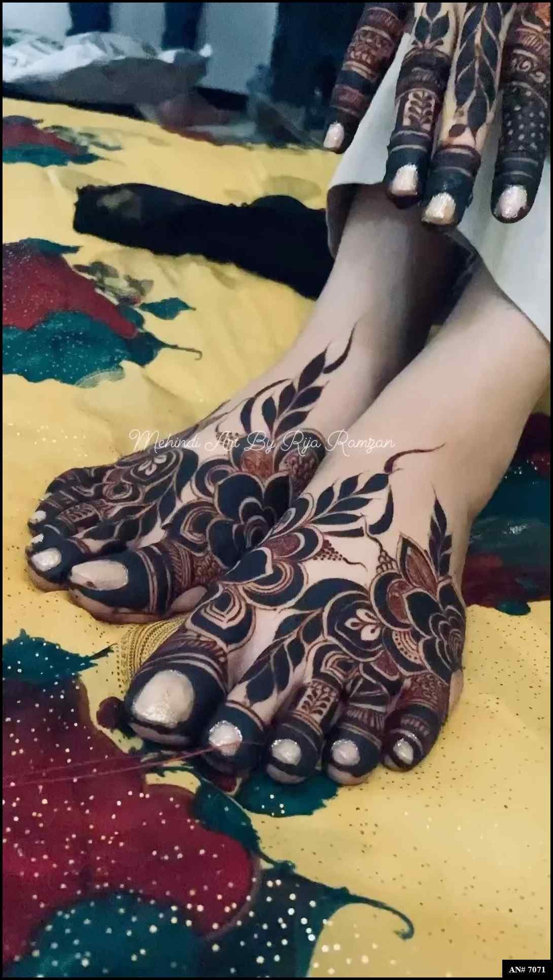 Feet Mehndi Design [AN 7071]