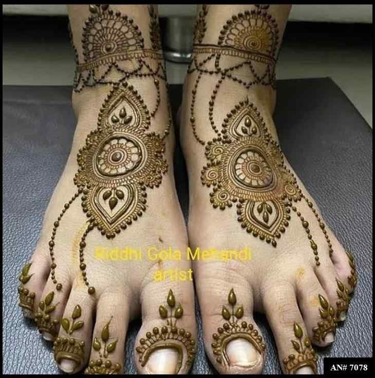 Feet Mehndi Design [AN 7078]