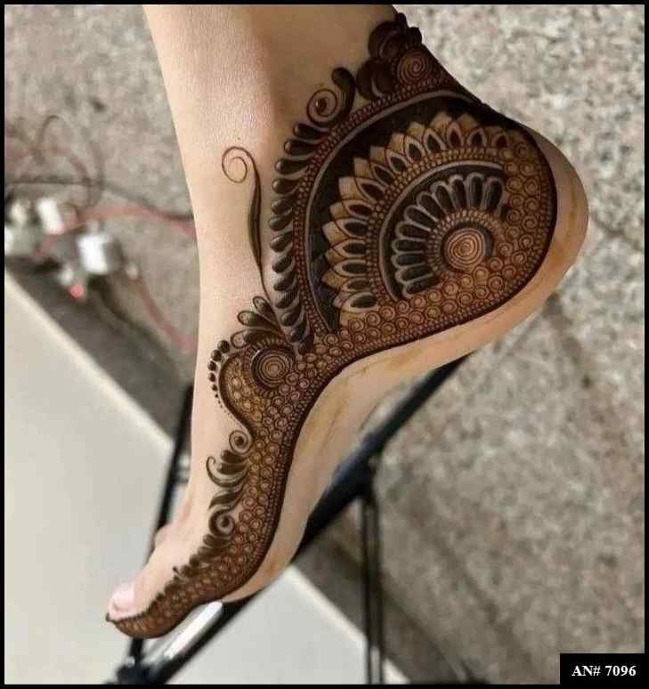 Foot Mehndi Design AN 7096