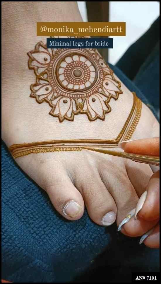 Foot Mehndi Design AN 7101