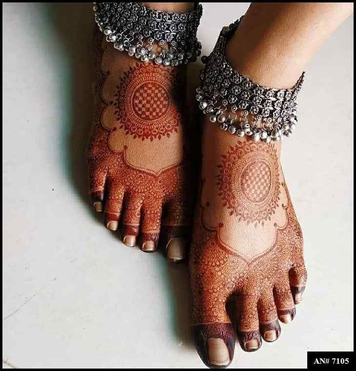 Foot Mehndi Design AN 7105