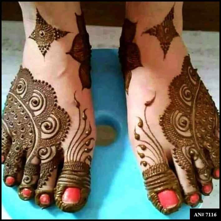 Foot Mehndi Design AN 7116