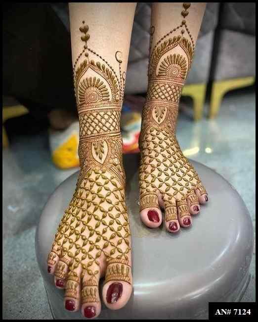 Foot Mehndi Design AN 7124