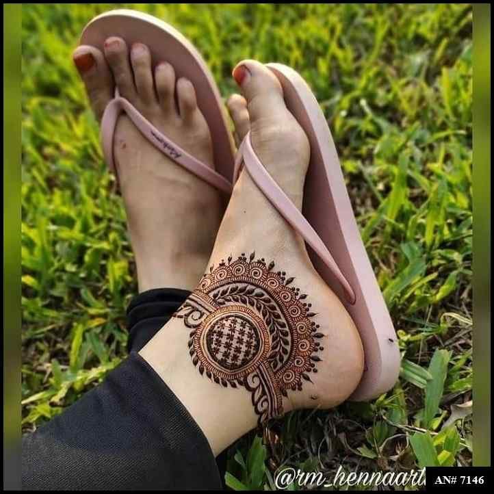 Foot Mehndi Design AN 7146