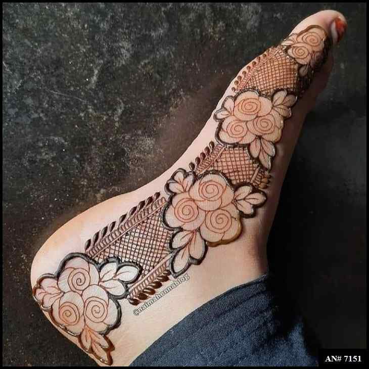 Foot Mehndi Design AN 7151