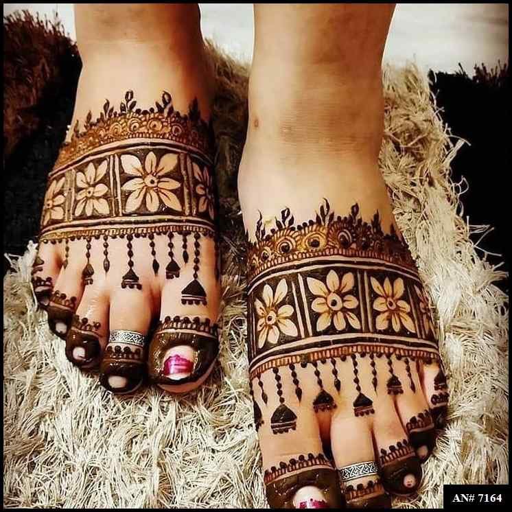 Foot Mehndi Design AN 7164