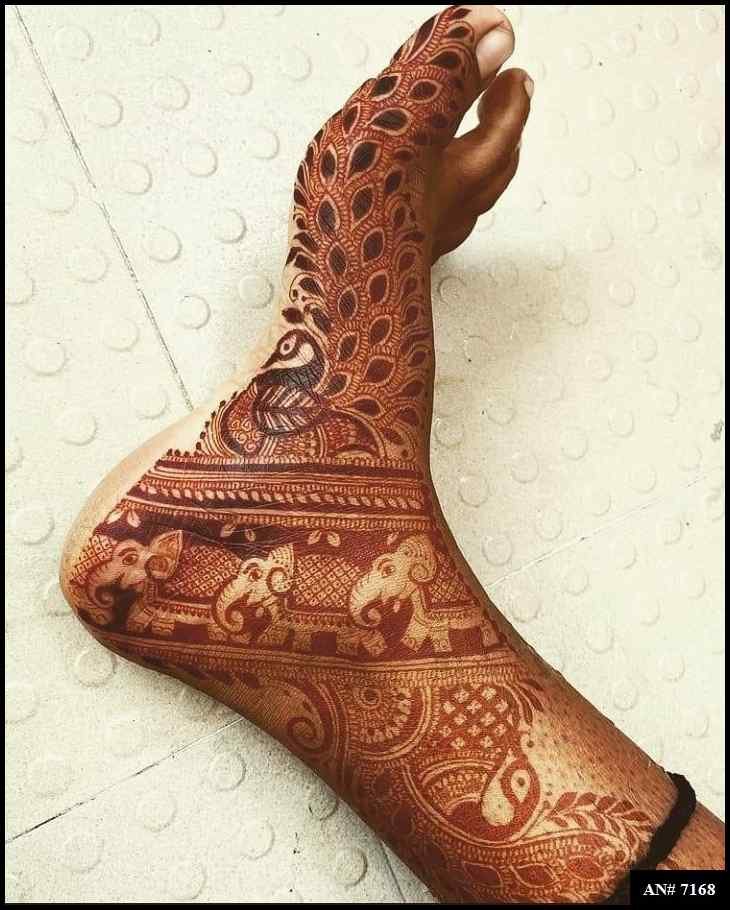 Foot Mehndi Design AN 7168