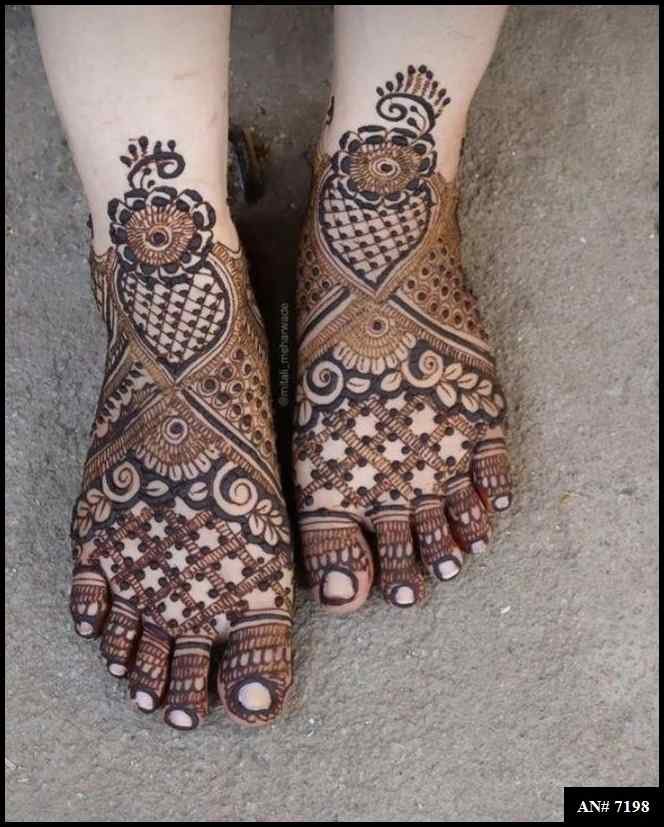 Foot Mehndi Design AN 7198