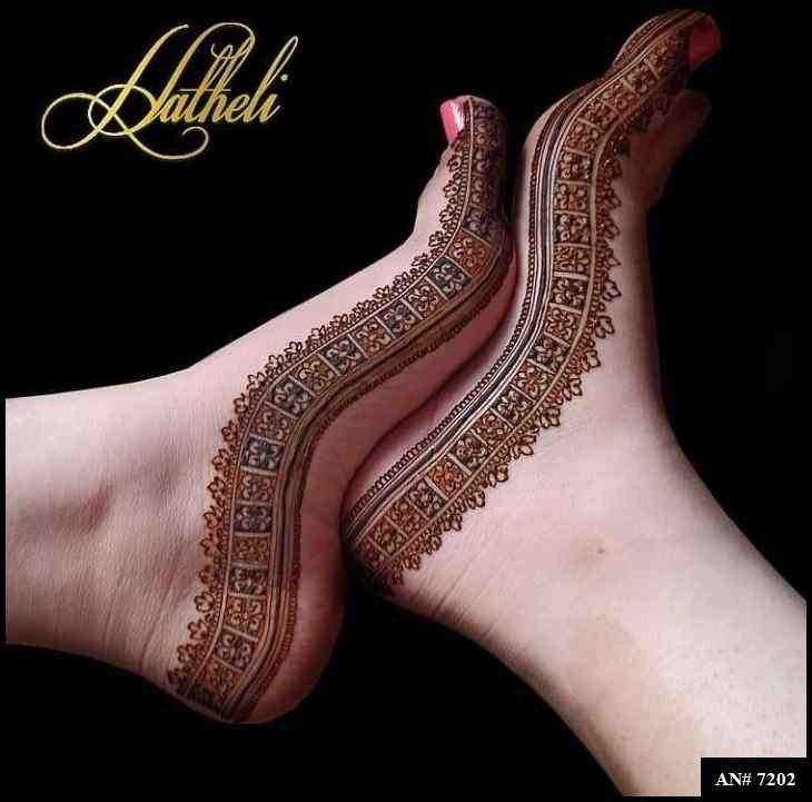 Foot Mehndi Design AN 7202
