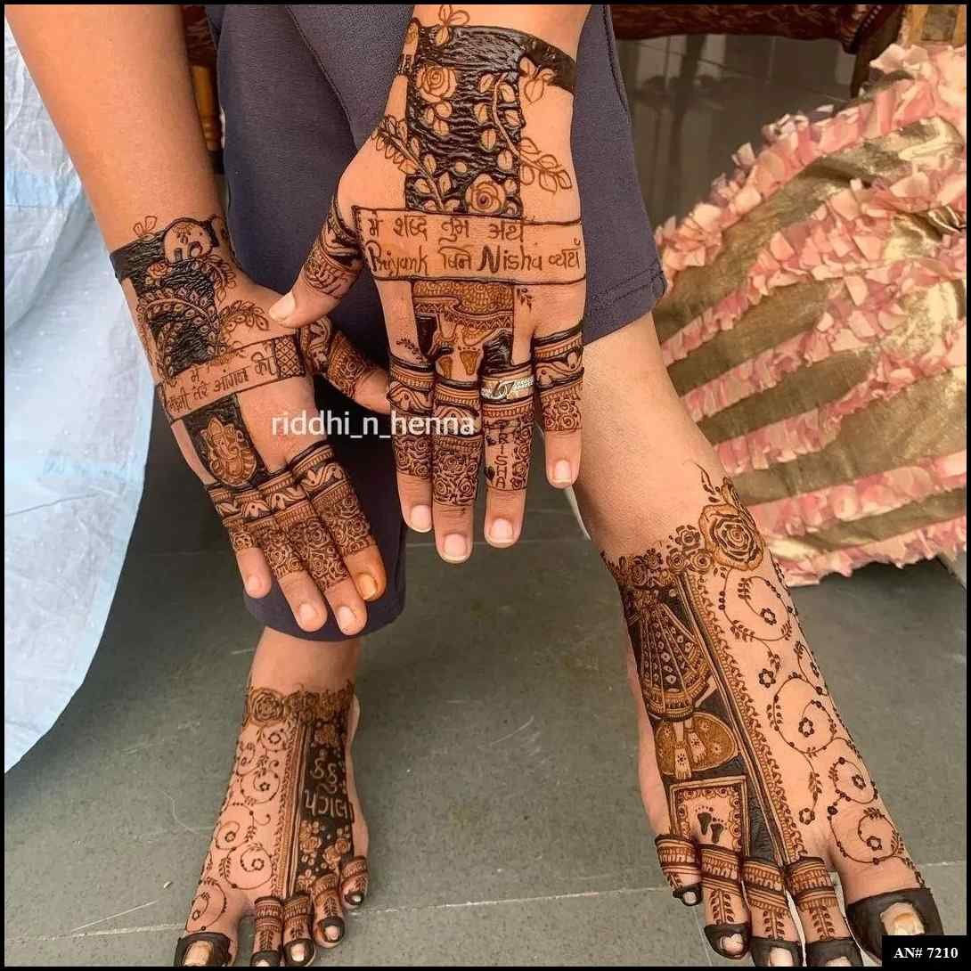 Foot Mehndi Design AN 7210