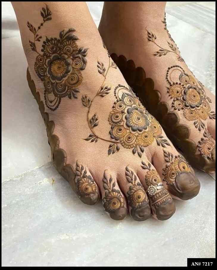 Foot Mehndi Design AN 7217