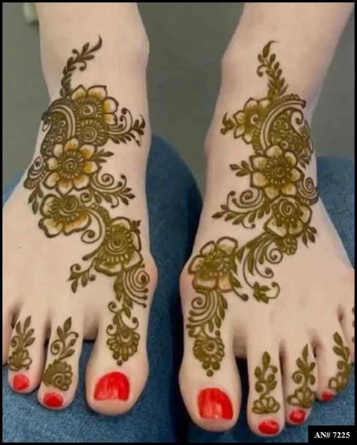 Foot Mehndi Design AN 7225