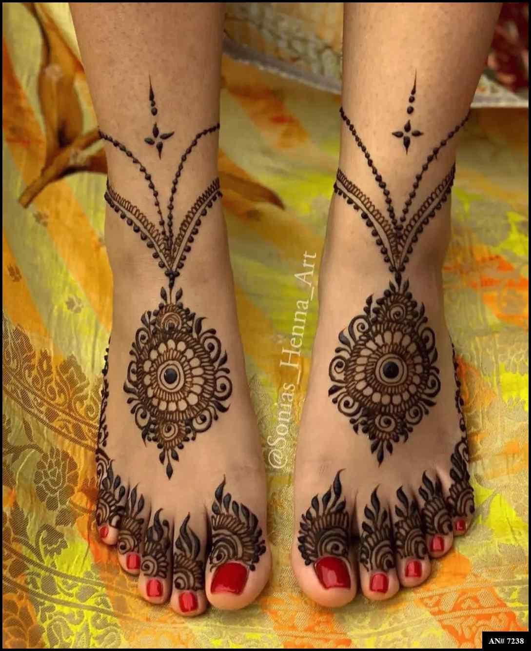 Foot Mehndi Design AN 7238