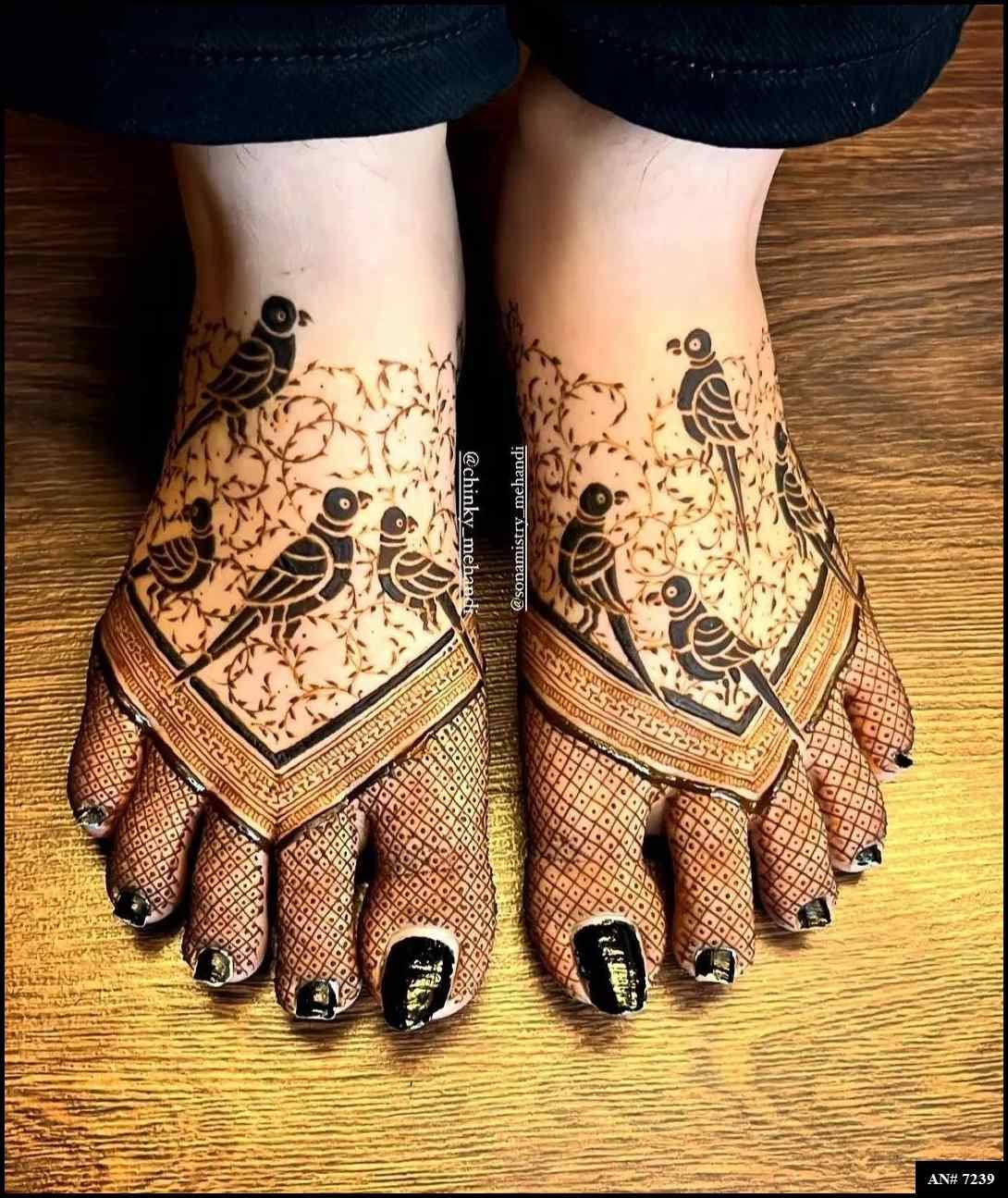 Foot Mehndi Design [AN 7239]