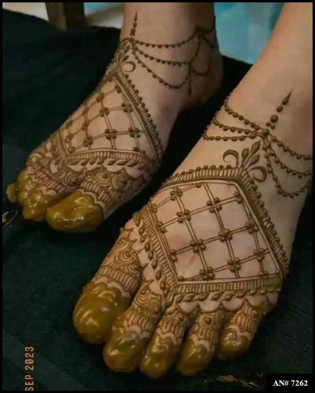 Foot Mehndi Design AN 7262