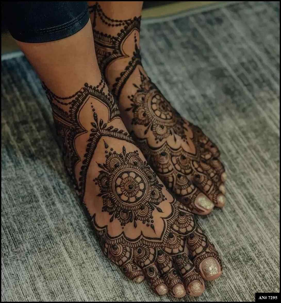 Foot Mehndi Design AN 7295