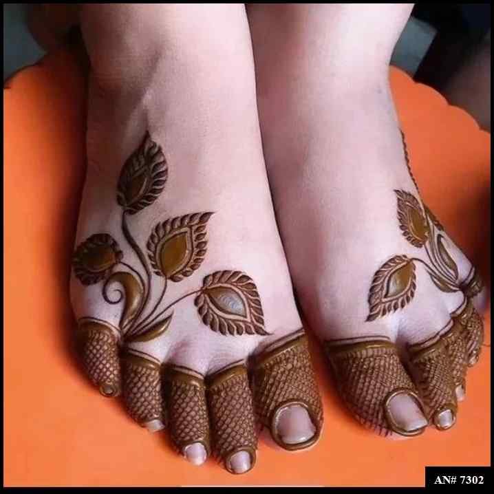 Foot Mehndi Design AN 7302