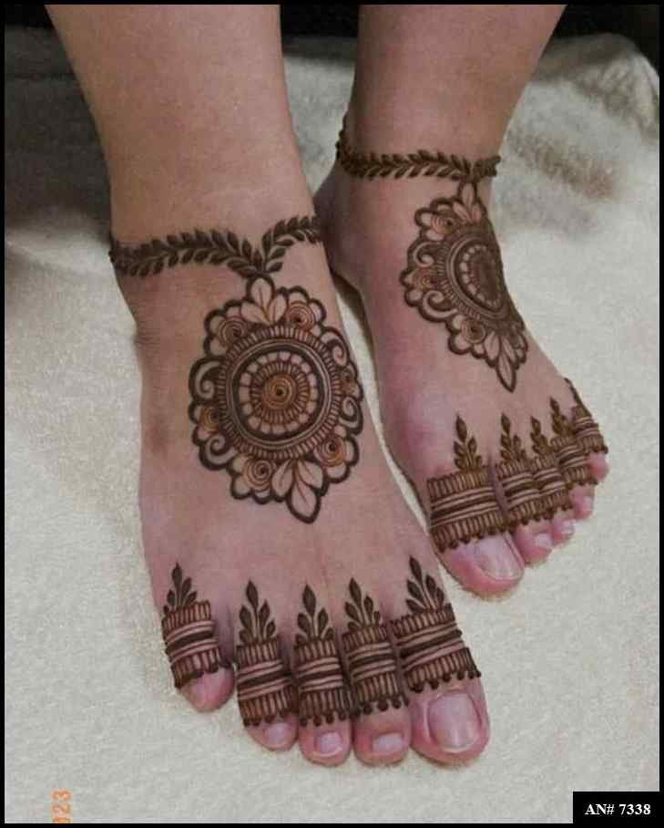 Foot Mehndi Design [AN 7338]