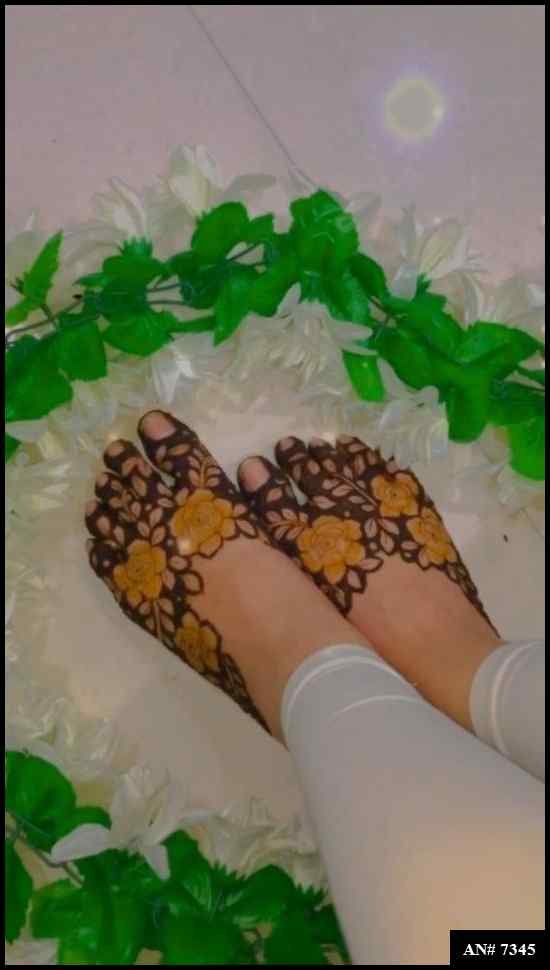 Foot Mehndi Design AN 7345