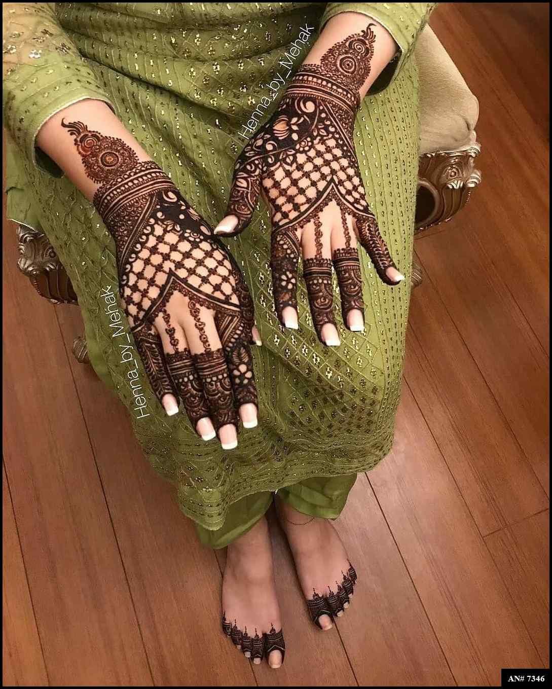 Foot Mehndi Design AN 7346