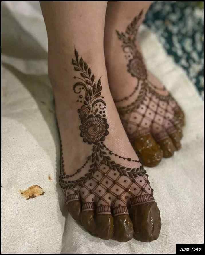 Foot Mehndi Design AN 7348