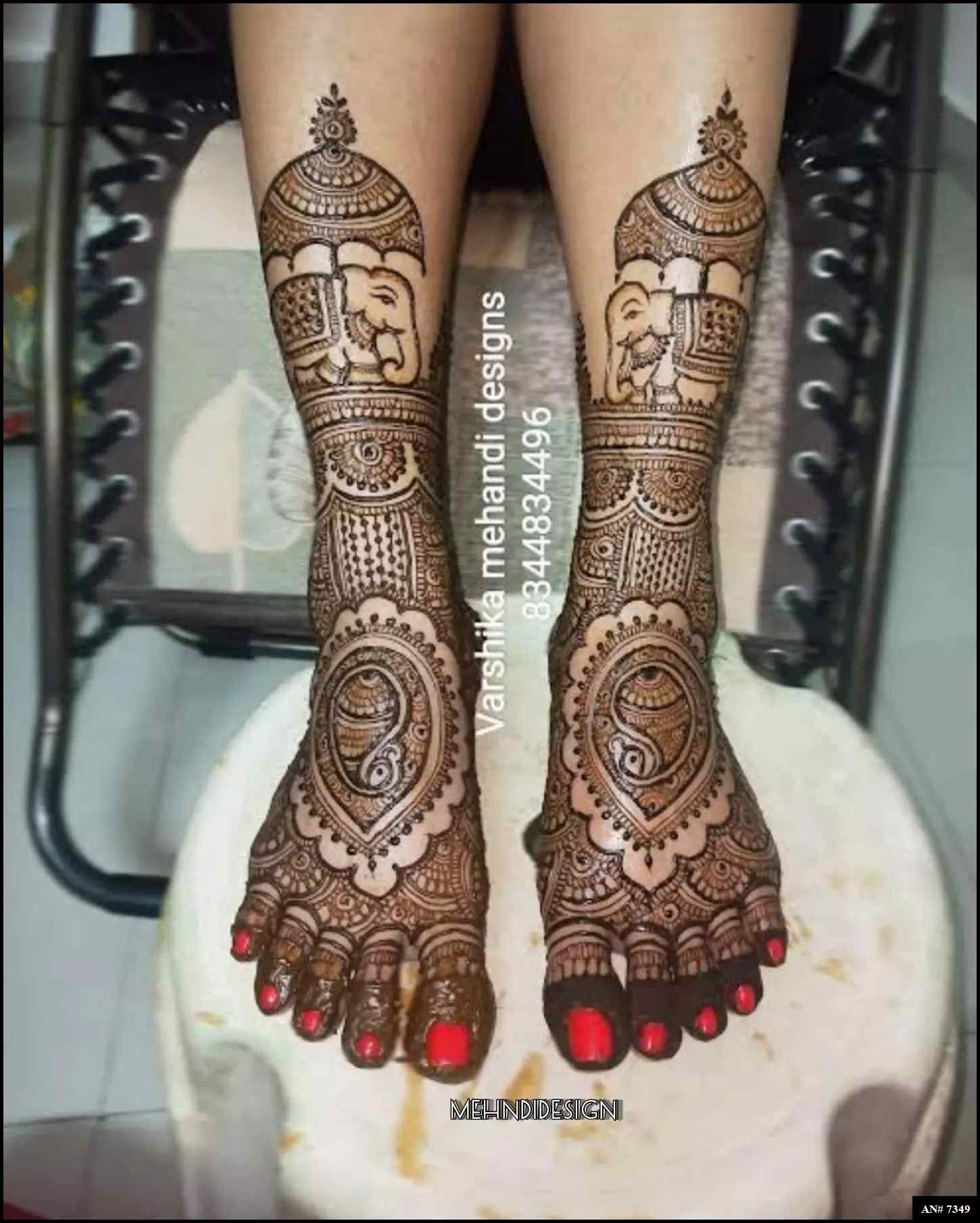 Foot Mehndi Design AN 7349