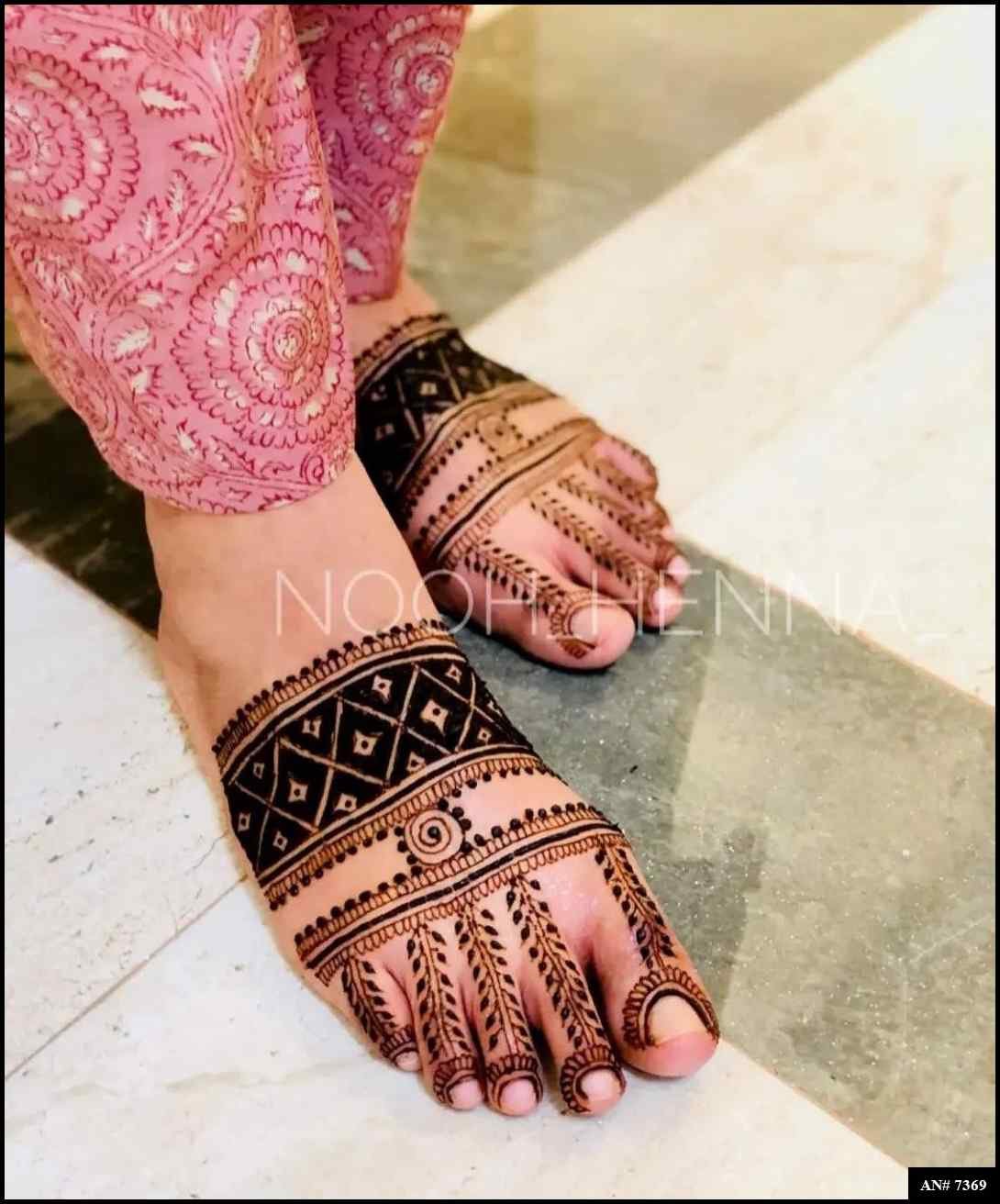 Foot Mehndi Design AN 7369