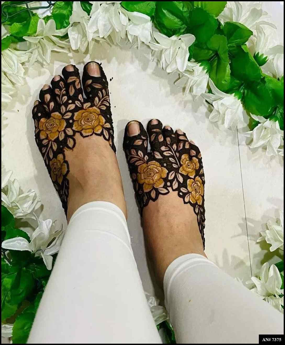 Foot Mehndi Design AN 7375