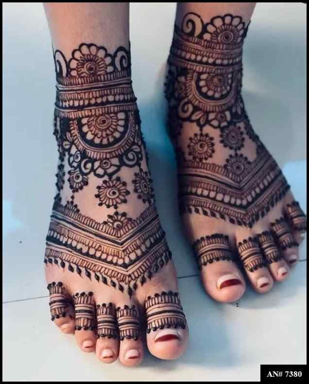 Foot Mehndi Design AN 7380