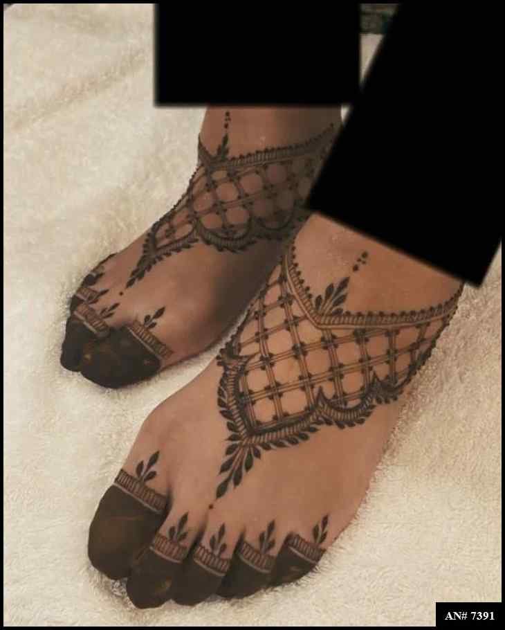 Foot Mehndi Design AN 7391