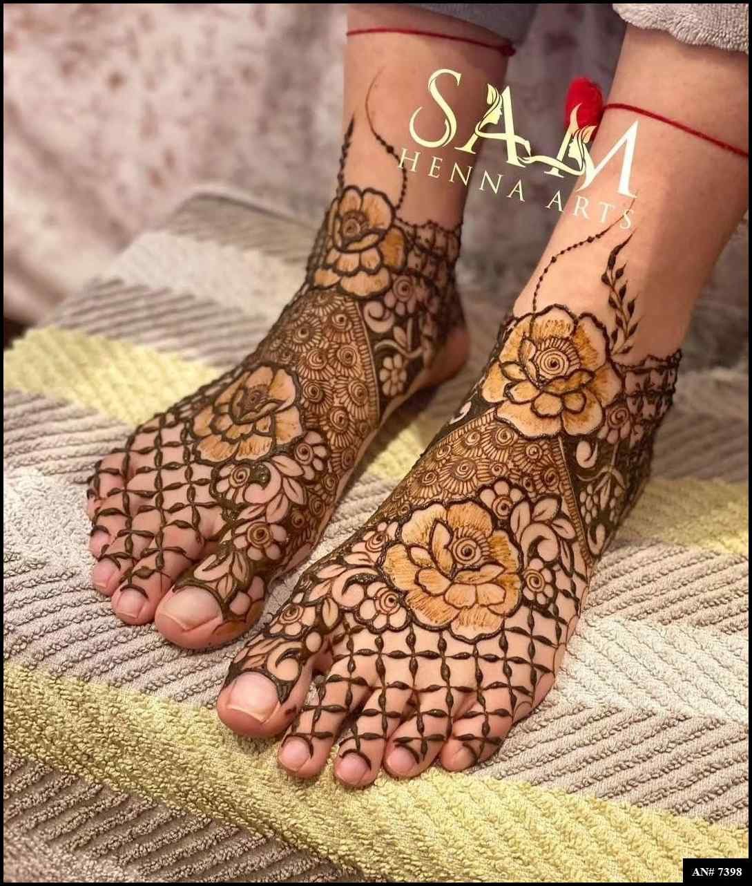 Foot Mehndi Design AN 7398
