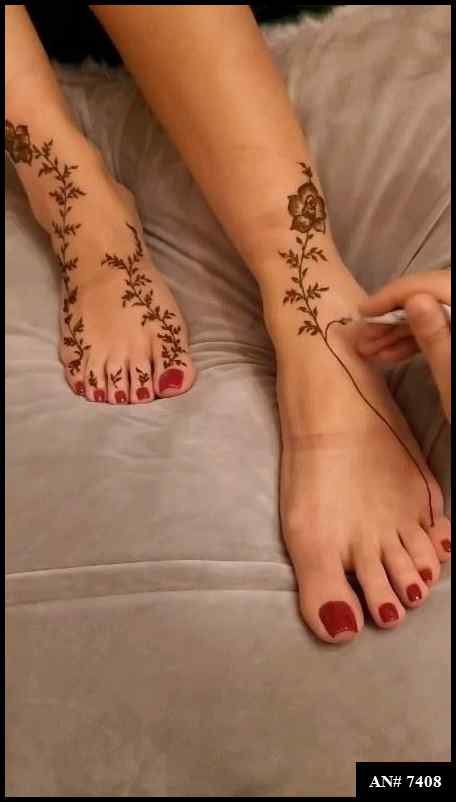 Foot Mehndi Design AN 7408